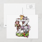 Z is voor ZOO - Alphabet Art Briefkaart (Voorkant / Achterkant)