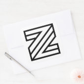 Z Letter  Vierkante Sticker (Envelop)