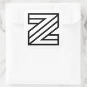 Z Letter  Vierkante Sticker (Tas)