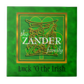 Z "Luck of the Irish" Family Custom Monogram Tegel Tegeltje (Voorkant)