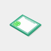 Z Lucky Celtic Shamrock 4 Leaf Clover Green Irish Post-it® Notes (Schuin)