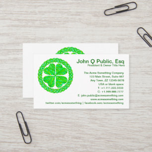 Z Lucky Celtic Shamrock Visitekaartjes
