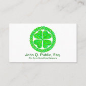 Z Lucky Celtic Shamrock Visitekaartjes (Achterkant)