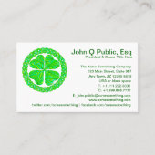 Z Lucky Celtic Shamrock Visitekaartjes (Voorkant)