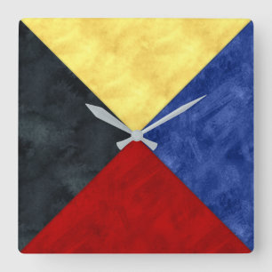 Z Maritieme Vlag van het Signaal van de Zoeloes Vierkante Klok