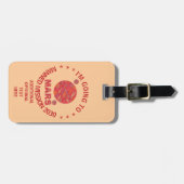 Z Mars de Rode Planet Ruimtevaarthoofdgoederen Bagagelabel (Voorkant horizontaal)