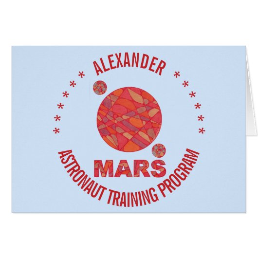 Z Mars het Red Planet Space Geek Solar System Fun (Voorkant Horizontaal)