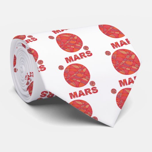 Z Mars Red Planet Space-Stropdassen Stropdas (Opgerold)