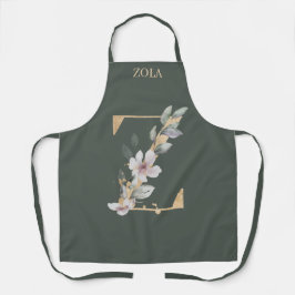 Z Monogram Floral Aangepast Schort