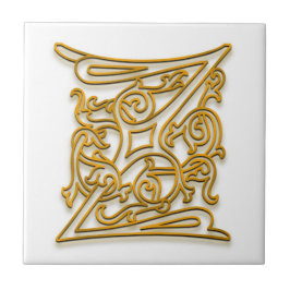 Z Monogram "Irish Gold" Keramische Tegel Tegeltje