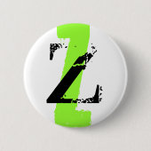 Z monogram ronde button 5,7 cm (Voorkant)