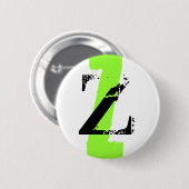 Z monogram ronde button 5,7 cm (Voorkant /achterkant)