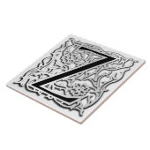Z Monogram "Silver Besque" keramische Tegel Tegeltje (Zijkant)