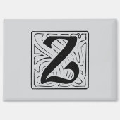 Z Monogramm schwarz Magneet (Voorkant)