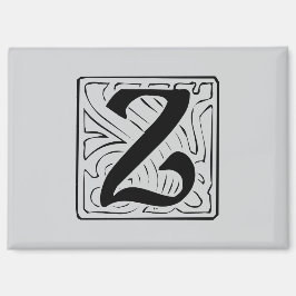Z Monogramm schwarz Magneet