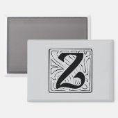 Z Monogramm schwarz Magneet (Voorkant / Achterkant)