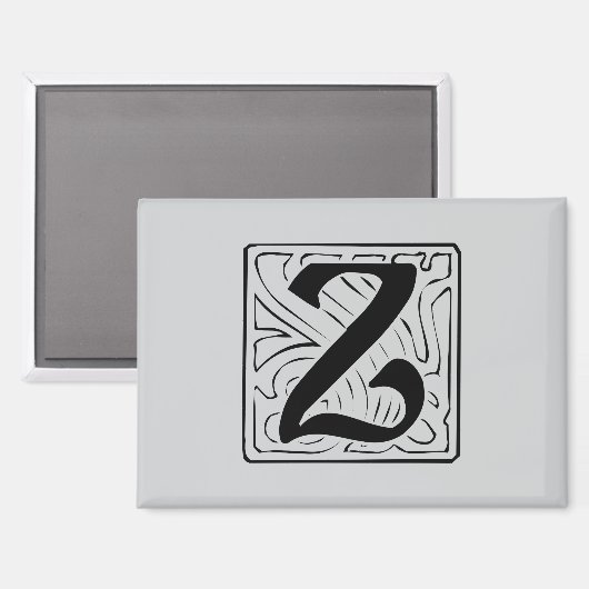 Z Monogramm schwarz Magneet (Voorkant / Achterkant)