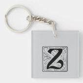 Z Monogramm schwarz Sleutelhanger (voorkant)
