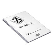 Z Monogramm Workbook black and white Notitieboek (Rechterzijde)