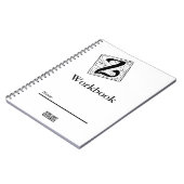 Z Monogramm Workbook black and white Notitieboek (Linkerzijde)