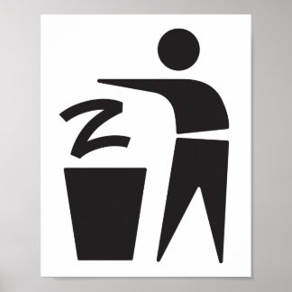 Z naar de vuilnisbak (poster) poster