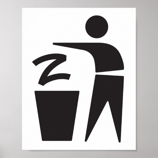 Z naar de vuilnisbak (poster) poster (Voorkant)