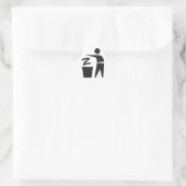 Z naar de vuilnisbak sticker (Tas)