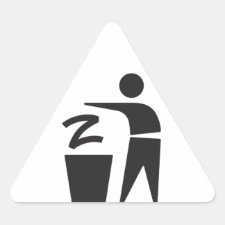 Z naar de vuilnisbak sticker
