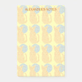 Z Oranje katje en de maanpatroonplaat op maat Post-it® Notes (Voorkant)