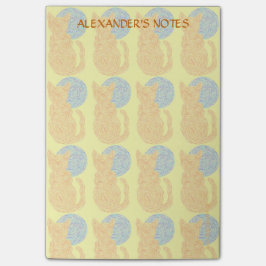 Z Oranje katje en de maanpatroonplaat op maat Post-it® Notes