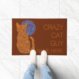 Z Oranje katje en de motorkat van de keuken Deurmat