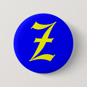 Z - OUD ENGELS RONDE BUTTON 5,7 CM