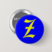 Z - OUD ENGELS RONDE BUTTON 5,7 CM (Voorkant /achterkant)