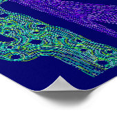 Z Paarse Coyote Wolf Colorful Southwestern Design Poster (Hoek)