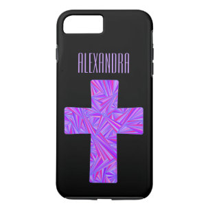 Z Paarse Cross Christelijk ifone7P Persoonlijk Case-Mate iPhone Case
