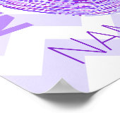 Z Paarse kat en de motorkat lavron Poster (Hoek)