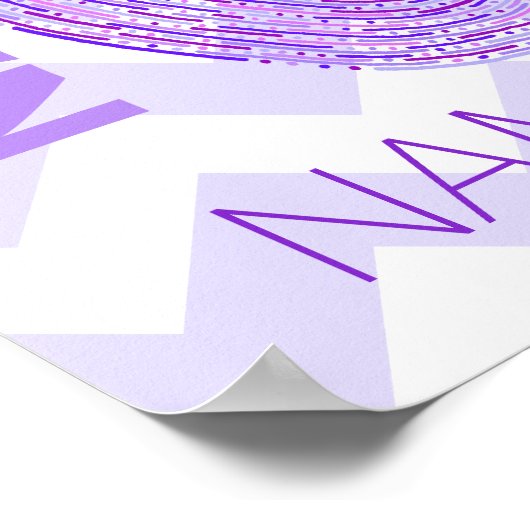 Z Paarse kat en de motorkat lavron Poster (Hoek)