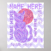 Z Paarse kat en de motorkat lavron Poster (Voorkant)