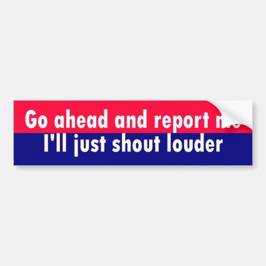 Z_report_me Bumpersticker (Voorkant)