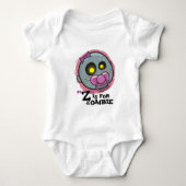 Z staat voor Zombie with Pacifier (girls) Creeper Romper (Voorkant)