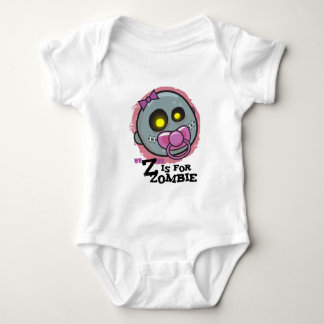 Z staat voor Zombie with Pacifier (girls) Creeper Romper