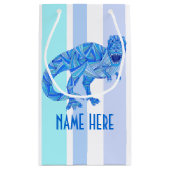 Z T-Rex Dinosaurus Kleurrijke Prehistorische Strep Klein Cadeauzakje (Achterkant)