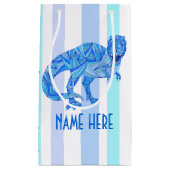 Z T-Rex Dinosaurus Kleurrijke Prehistorische Strep Klein Cadeauzakje (Voorkant)