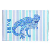 Z T-Rex Dinosaurus Kleurrijke Prehistorische Strep Kussensloop (Achterkant)