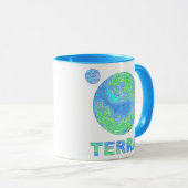 Z Terra Earth Art Coffee Mok Cup (Voorkant rechts)