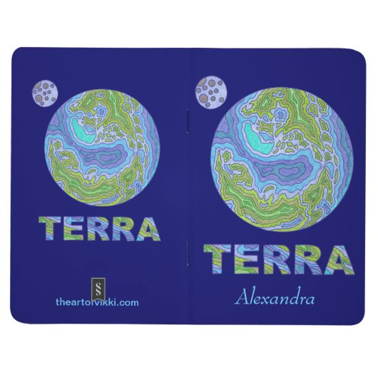 Z Terra Earth Space Geek Persoonlijk laptopvak Journal (Buitenkant)