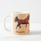 Z Trotting Bay Horse Lover Personalized Coffee Mok (Links)
