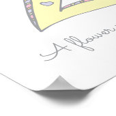 Z voor Zara initiaal doedle art Poster (Hoek)