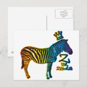Z voor Zebra Briefkaart (Voorkant / Achterkant)