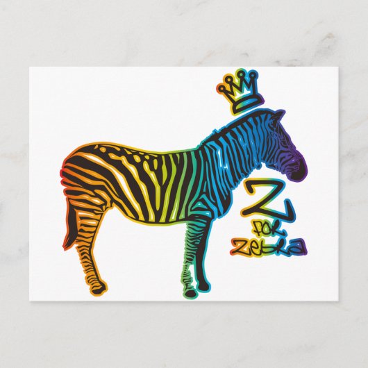 Z voor Zebra Briefkaart (Voorkant)
